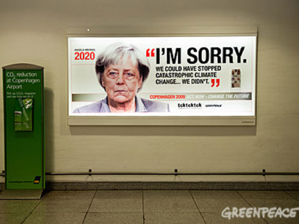 Foto Poster Merkel - Greenpreace